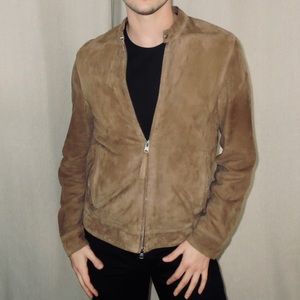 All Saints Suede Bomber Jacket